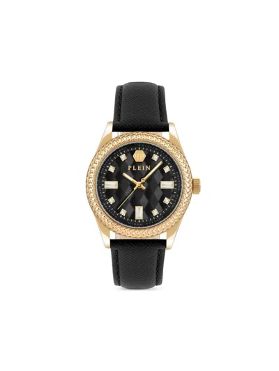 Philipp Plein Logo Plaque Detailing Watch In Black