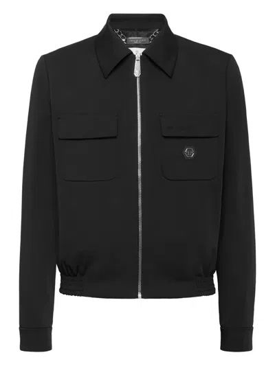 Philipp Plein Nylon Blouson In Blue