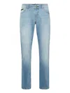 Philipp Plein Logo-plaque Jeans In Blue