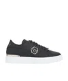 Philipp Plein Iconic Plain-plaque Croc-effect Sneakers In Black