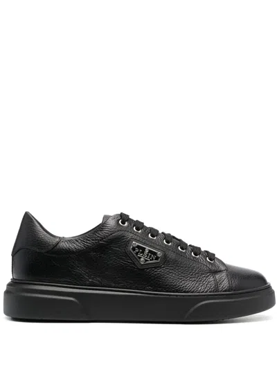Philipp Plein Logo-plaque Lace-up Sneakers In Black