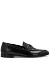 Philipp Plein Crocodile-effect Leather Loafers In Schwarz