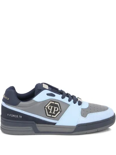 Philipp Plein Logo Plaque Leather Low-top Trainers In Multi