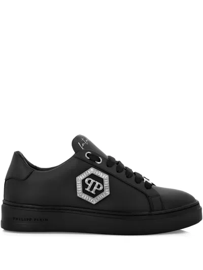 Philipp Plein Logo-plaque Low-top Sneakers In Black