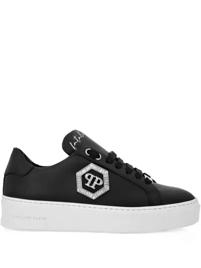 Philipp Plein Logo-plaque Low-top Sneakers In Black