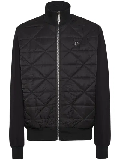 Philipp Plein Logo-plaque Padded Jacket In Black