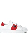 PHILIPP PLEIN LOGO-PLAQUE PANELLED SNEAKERS