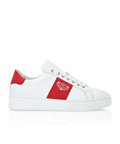 Philipp Plein Logo-plaque Panelled Sneakers In White
