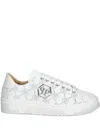 Philipp Plein Logo-plaque Perforated Sneakers In White