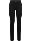 Philipp Plein Denim Super High Waist Jegging Iconic Plein In Black