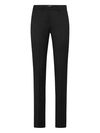 Philipp Plein Logo-plaque Skinny Trousers In Black