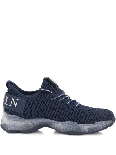 Philipp Plein Logo-plaque Sneakers In Blue