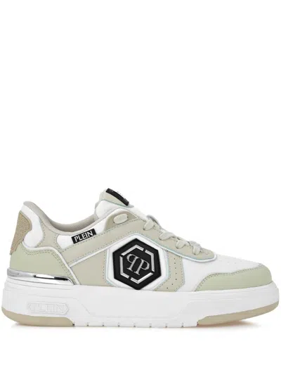 Philipp Plein Logo-plaque Sneakers In Neutrals