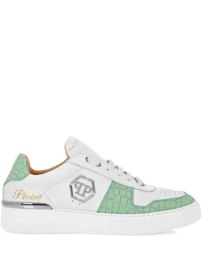 Philipp Plein Logo-plaque Sneakers In Weiss