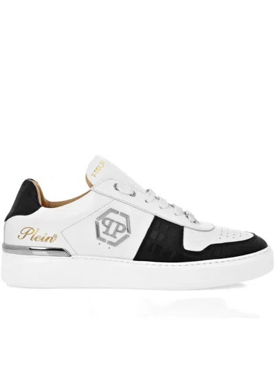 Philipp Plein Logo-plaque Sneakers In Weiss