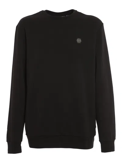 PHILIPP PLEIN LOGO PLAQUE SWEATSHIRT