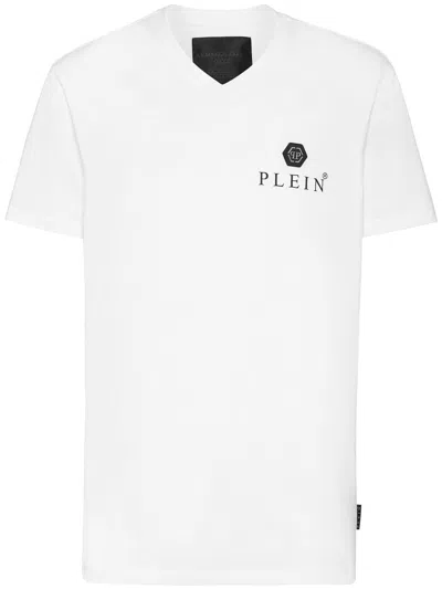 Philipp Plein Logo-plaque T-shirt In White