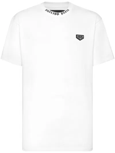 Philipp Plein Logo-plaque T-shirt In White