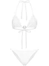 Philipp Plein Logo-plaque Triangle Bikini Set In White