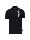 Philipp Plein Slim Fit Polo Shirt Ss Hawaii In Black  