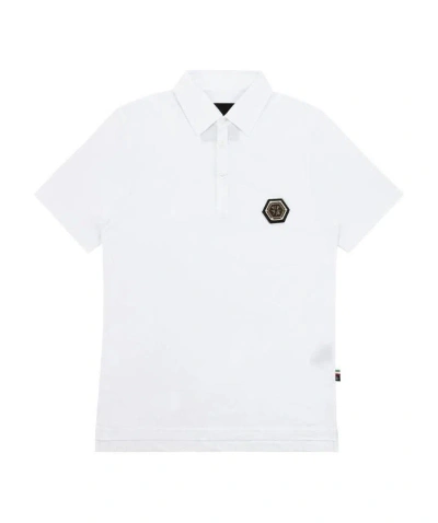 Philipp Plein Logo Polo Shirt In White