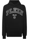 Philipp Plein Logo-print Cotton-blend Hoodie In Black