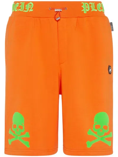 Philipp Plein Logo-print Cotton-blend Shorts In Multi