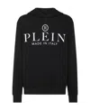 Philipp Plein Logo-print Pullover Hoodie In Black