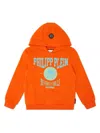 PHILIPP PLEIN LOGO-PRINT COTTON HOODIE