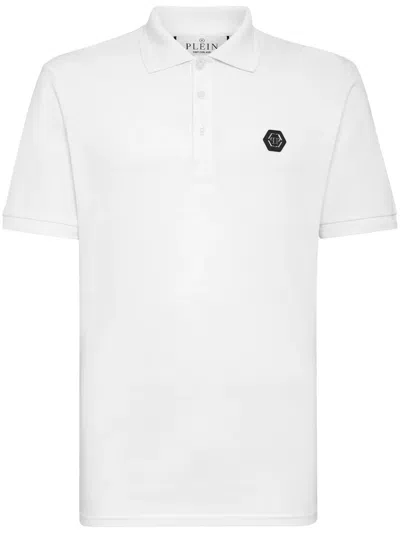 PHILIPP PLEIN LOGO-PRINT COTTON POLO SHIRT