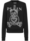 Philipp Plein Logo-print Cotton Sweatshirt In Black