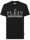 Philipp Plein Black Cotton T-shirt With Logo Print In Black