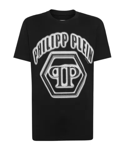 PHILIPP PLEIN PHILIPP PLEIN LOGO PRINTED CREWNECK T-SHIRT