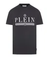 Philipp Plein Black Cotton T-shirt With Logo Print In Black