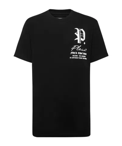 Philipp Plein Logo-print Cotton T-shirt In Black  