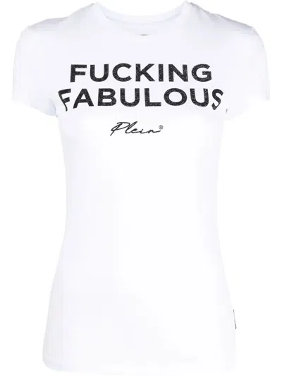 Philipp Plein Logo-print Cotton T-shirt In Weiss
