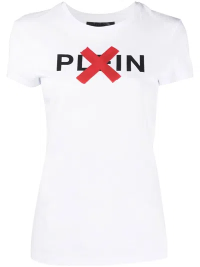 Philipp Plein Logo-print Cotton T-shirt In White