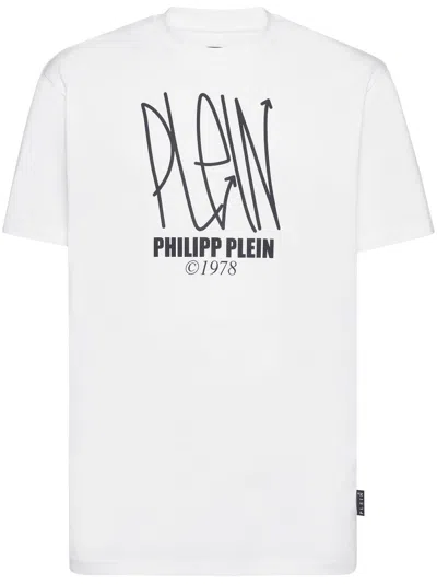 Philipp Plein Logo-print Cotton T-shirt In White