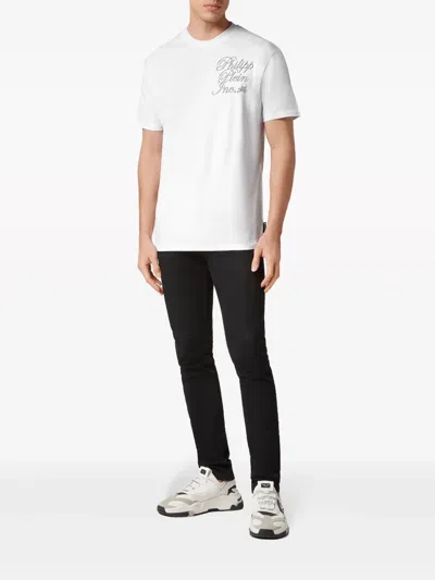 Philipp Plein Logo-print Cotton T-shirt In White