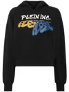 Philipp Plein Logo-print Cropped Hoodie In Black