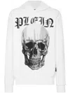 Philipp Plein Logo-print Crystal-embellished Hoodie In White