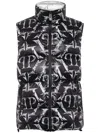 Philipp Plein Logo-print Drawstring Padded Gilet In Black