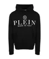 Philipp Plein Logo-print Pullover Hoodie In Black