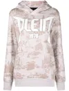 Philipp Plein Logo-print Hoodie In Neutrals
