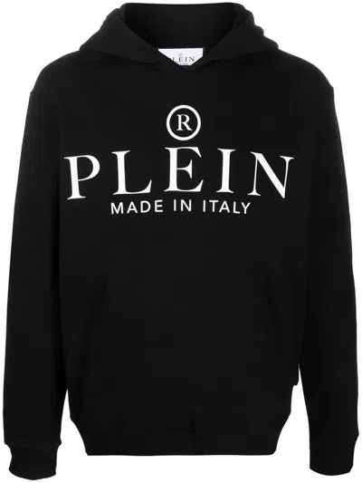 PHILIPP PLEIN LOGO-PRINT HOODIE