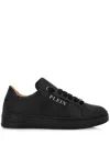 Philipp Plein Logo-print Nappa Leather Sneakers In Schwarz