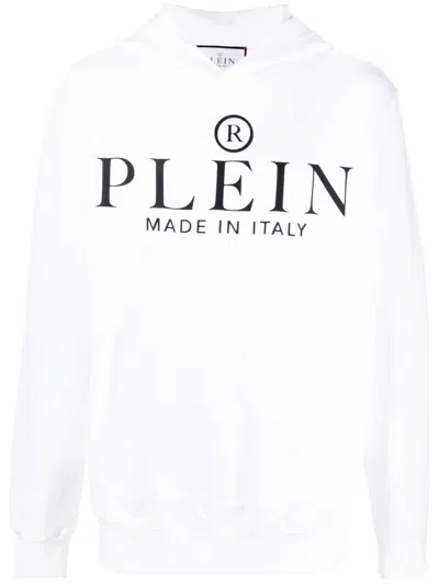 Philipp Plein Logo-print Pullover Hoodie In White