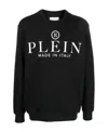 Philipp Plein Logo-print Ribbed-knit Sweatshirt In Black