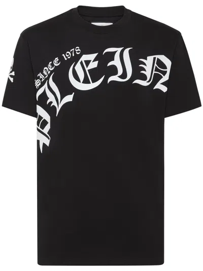 Philipp Plein Logo-print Round-neck T-shirt In Black