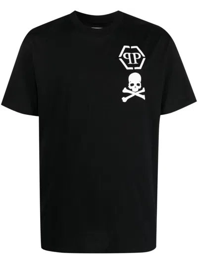 Philipp Plein Logo-print Short-sleeved T-shirt In Black